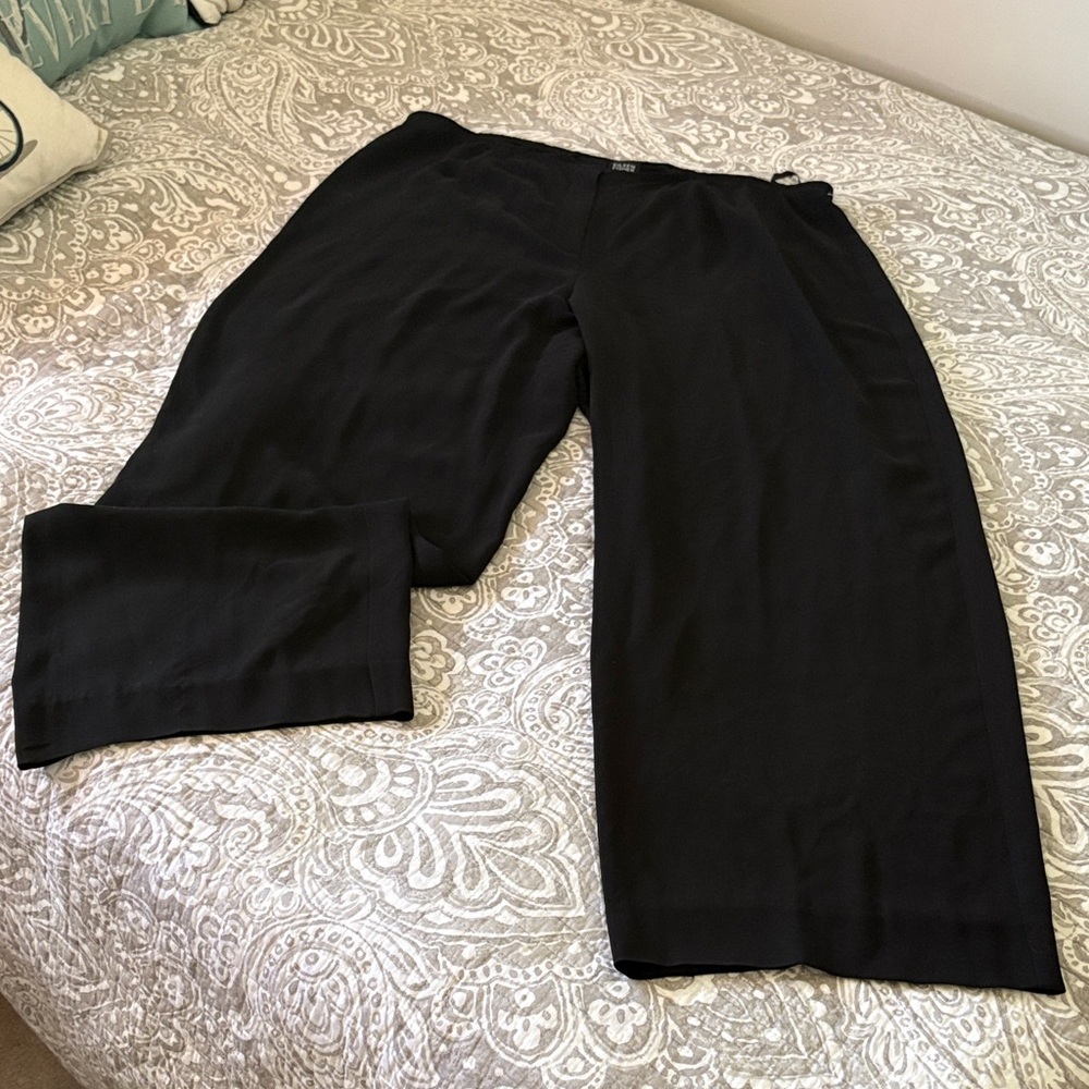 Eileen Fisher Black Wide-Leg Pants